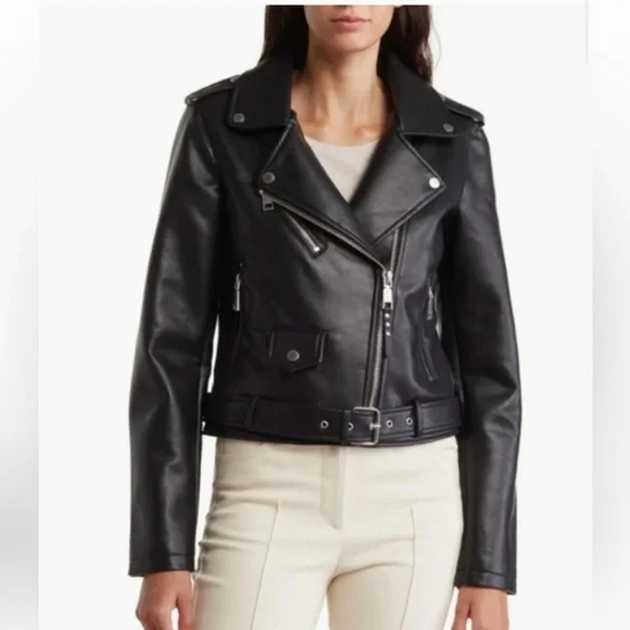 Rebecca Minkoff Faux leather Moto Jacket - Picture 6 of 9